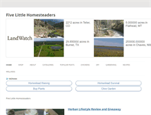Tablet Screenshot of littlehomesteaders.com